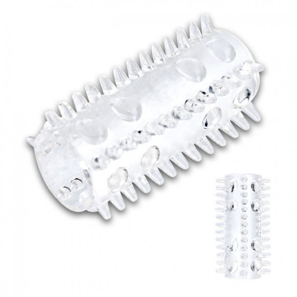Прозрачная насадка с шипами и точками