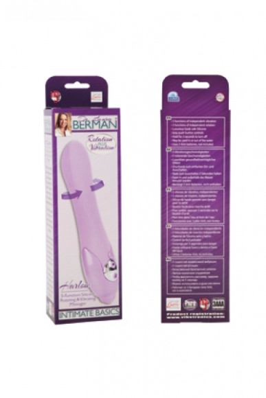 Вибромассажер Harlow 5-Function Silicone Rotating & Vibrating Massager с ротацией  из силикона фиоле