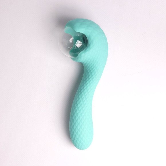 Бирюзовый вибромассажёр с деликатными токами