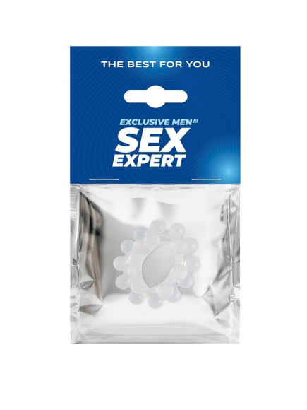 Эластичное эрекционное кольцо с двумя рядами шариков