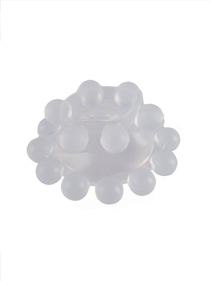 Эластичное эрекционное кольцо с двумя рядами шариков