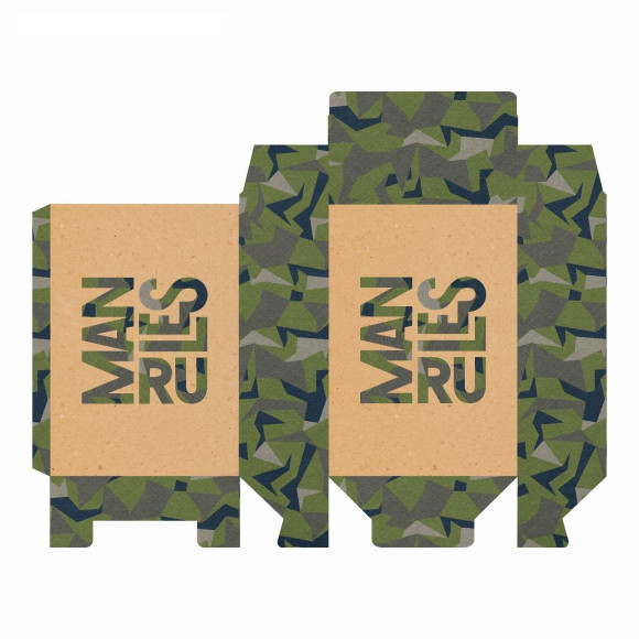 Складная коробка Man rules - 16 х 23 см.