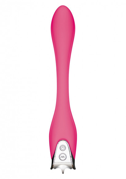 Розовый вибростимулятор G-точки G-VOLUTION - 22 см.