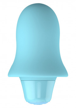 Голубой вибростимулятор STELLA BULLET - 7,5 см.