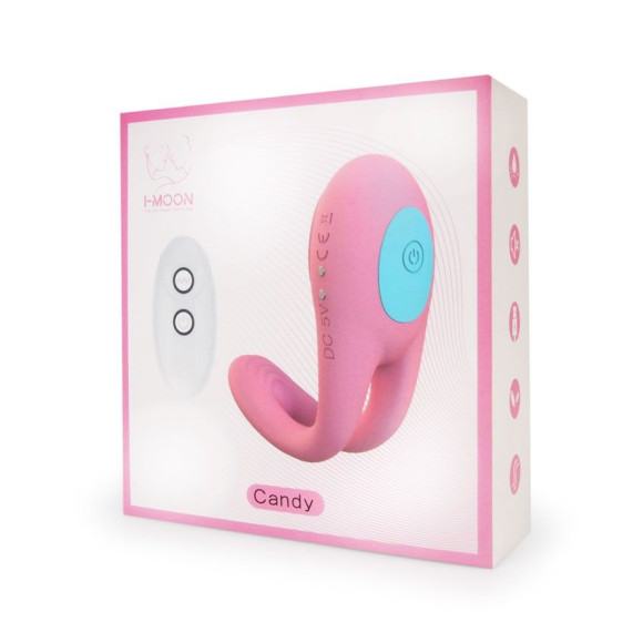 Розовое виброкольцо с пультом ДУ