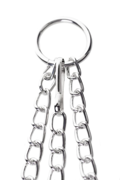 Черно-серебристые зажимы для сосков с кольцом для пениса TOYFA Metal