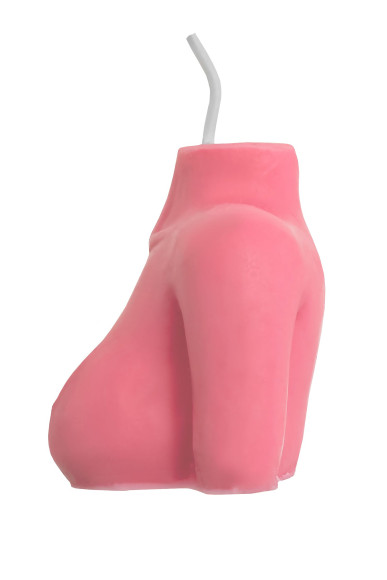 Розовая сувенирная свеча «Женский силуэт»