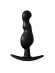 Черная анальная фигурная втулка - 11,5 см.