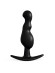 Черная анальная фигурная втулка - 11,5 см.