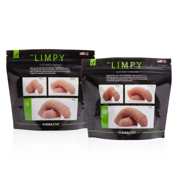 Мягкий имитатор пениса Fleshton Limpy среднего размера - 17 см.