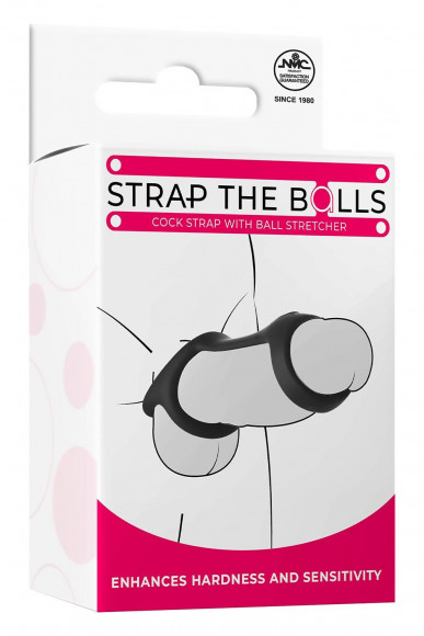 Черная эрекционная насадка Strap The Balls