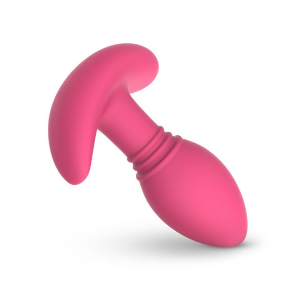 Розовая интерактивная вибропробка Axel - 10 см.