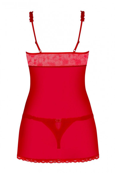 Укороченный беби-долл Romansia с брошью на лифе