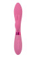 Малиновый вибратор-кролик с независимыми моторчиками Indeep Theona - 21,5 см.