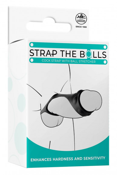Черная насадка-стимулятор Strap The Balls