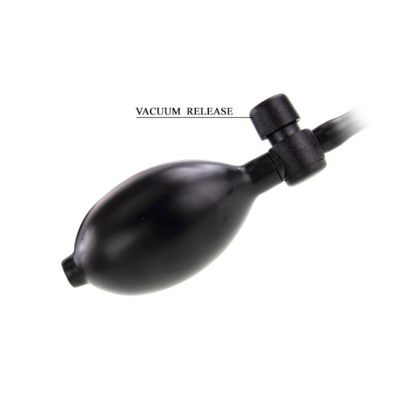 Фаллоимитатор на присоске с функцией подкачки - 19,3 см.