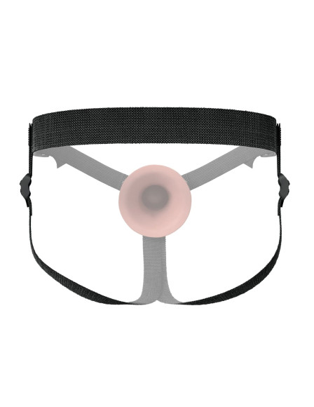 Телесный пустотелый фаллопротез 9’’ Hollow Silicone Strap-On - 24,1 см.