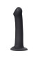 Черный фаллос на присоске Silicone Bendable Dildo L - 19 см.