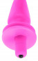 Розовая анальная вибропробка Vibrating Butt Plug - 14,5 см.