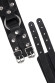 Черные кожаные оковы с двумя ремешками