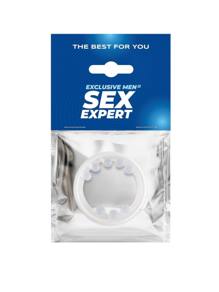 Эрекционное кольцо со стимулирующими шариками сверху и снизу