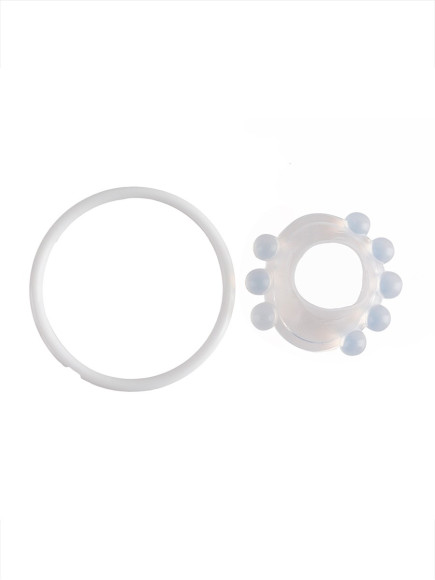 Эрекционное кольцо со стимулирующими шариками сверху и снизу