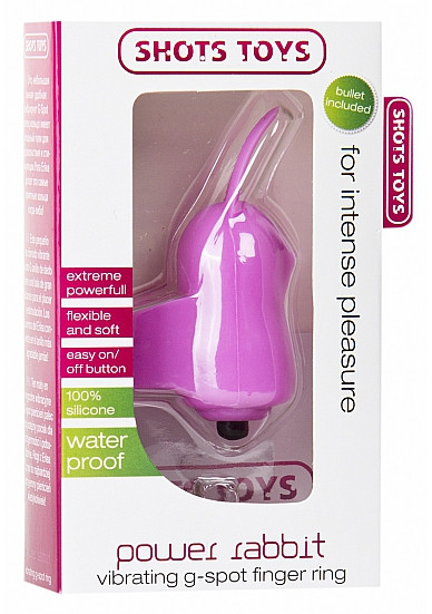 Розовый вибростимулятор на палец Power Rabbit