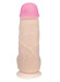 Телесный фаллоимитатор на присоске большого диаметра - 19,5 см.