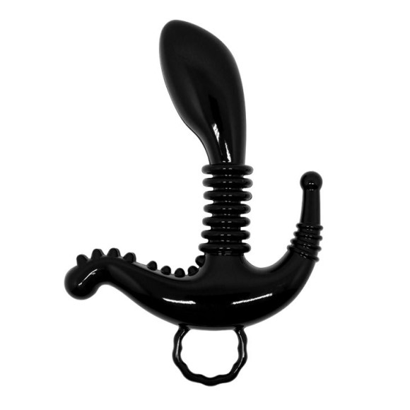 Чёрный стимулятор точки G, клитора и ануса