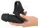 Черная вибронасадка для пениса с хомутом для мошонки и пультом ДУ Remote Controlled Penis Extension