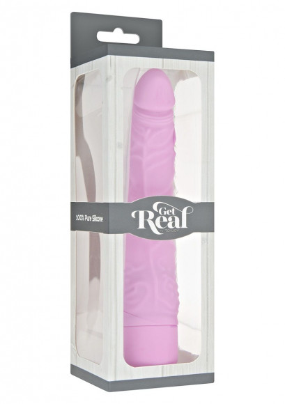Розовый вибратор Classic Slim Vibrator - 21 см.