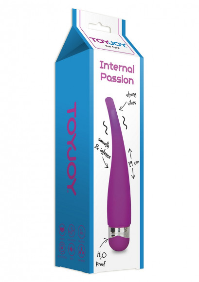 Фиолетовый стимулятор точки G Internal Passion - 19 см.