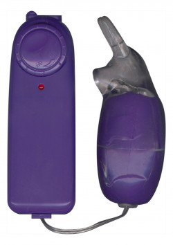 Фиолетовый виброзайчик FUNKY BUNNY VIBRETTE - 8 см.