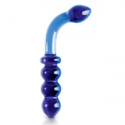 Синий стеклянный анальный стимулятор ICICLES № 31