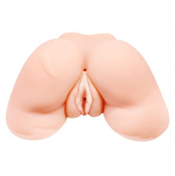 Телесная вибровагина Julie с 2 рабочими отверстиями