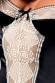 Чёрно-белый корсаж Saba с оборками по низу