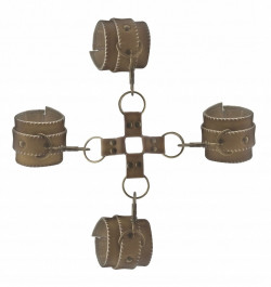 Фиксатор запястий к лодыжкам OUCH! BROWN 