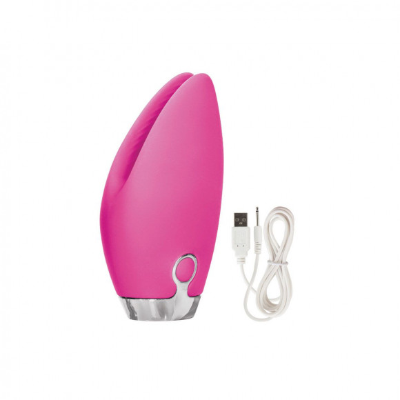 Розовый перезаряжаемый вибромассажер Embrace Foreplay