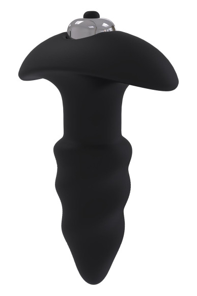 Черная анальная вибровтулка SINGLE SPEED LOVE ARROW PLUG - 9 см.