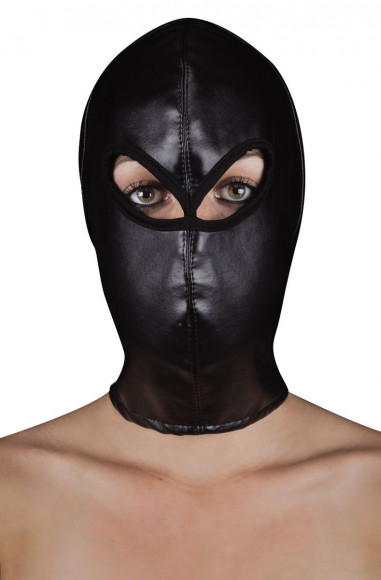 Черная маска Extreme Leather Hood