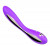 Фиолетовый вибромассажер Alisa с подогревом - 22 см.