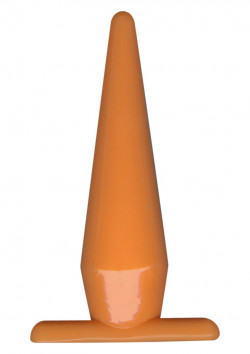 Оранжевая анальная пробка Funky - 10,5 см.