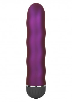 Фиолетовый вибратор Mega Gyrating - 20 см.