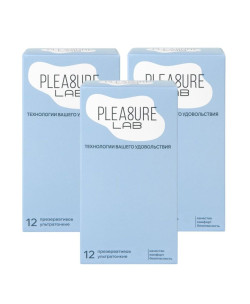 Набор из 3 упаковок ультратонких презервативов Pleasure Lab (по 12 шт.)