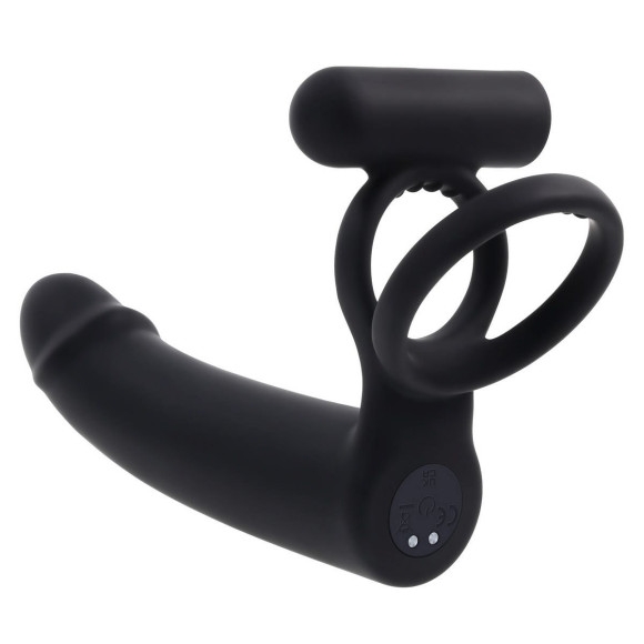 Черная вибронасадка для двойного проникновения Full Swing