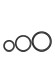 Набор из 3 черных эрекционных колец Cock Ring Set